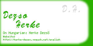 dezso herke business card