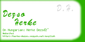 dezso herke business card